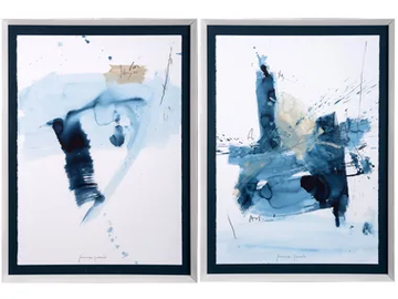 Azul I & II - Paper Painting by NOVOCUADRO ART COMPANY - view 2